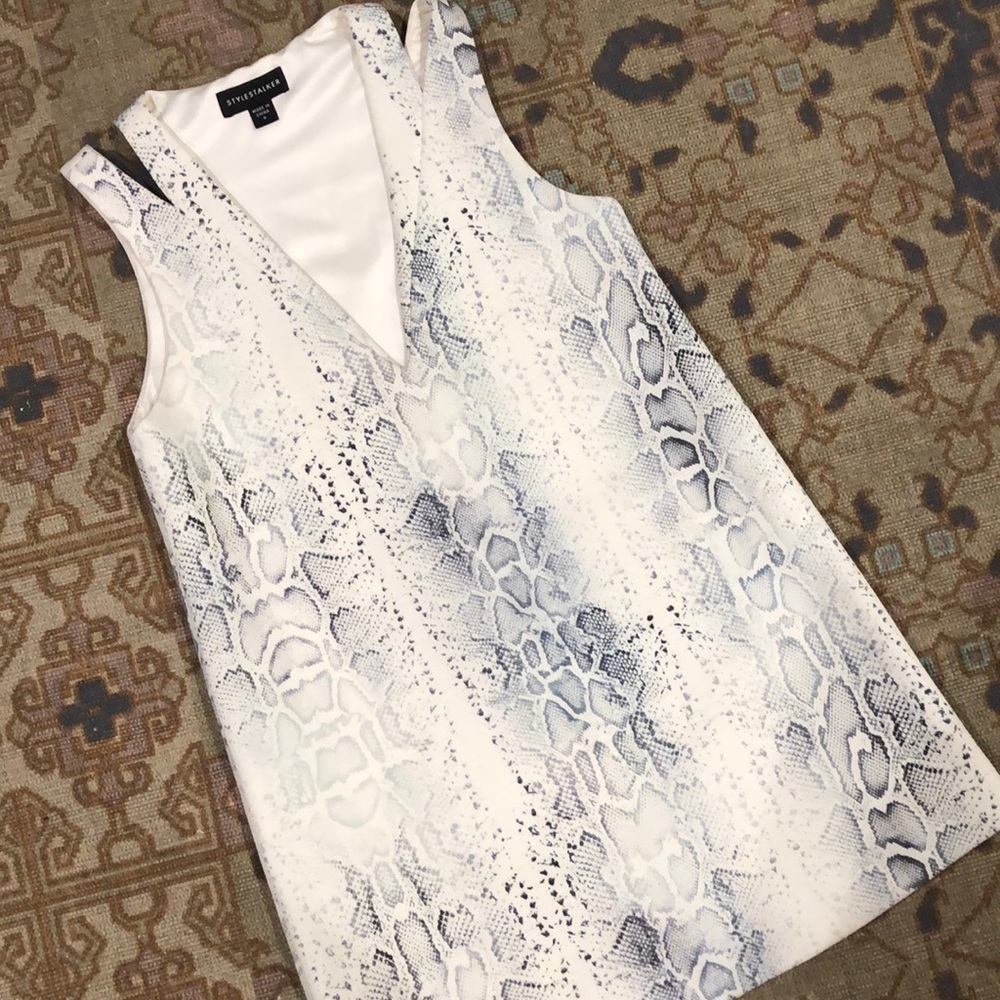 Snake Print Mini Dress